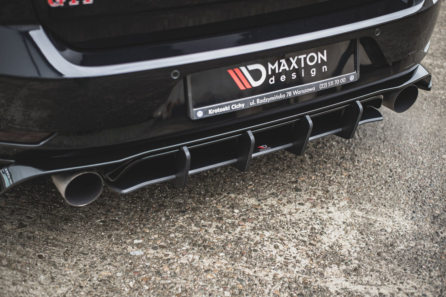 Maxton Robuste Racing Heckschürze für VW Golf 7 GTI TCR