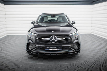 Maxton Front Ansatz für Mercedes-Benz GLC AMG-Line X254 schwarz Hochglanz