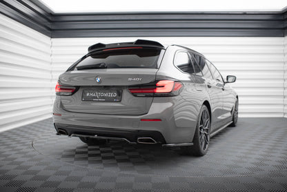 Maxton Spoiler CAP für 3D V.1 BMW 5er Touring G31 schwarz Hochglanz