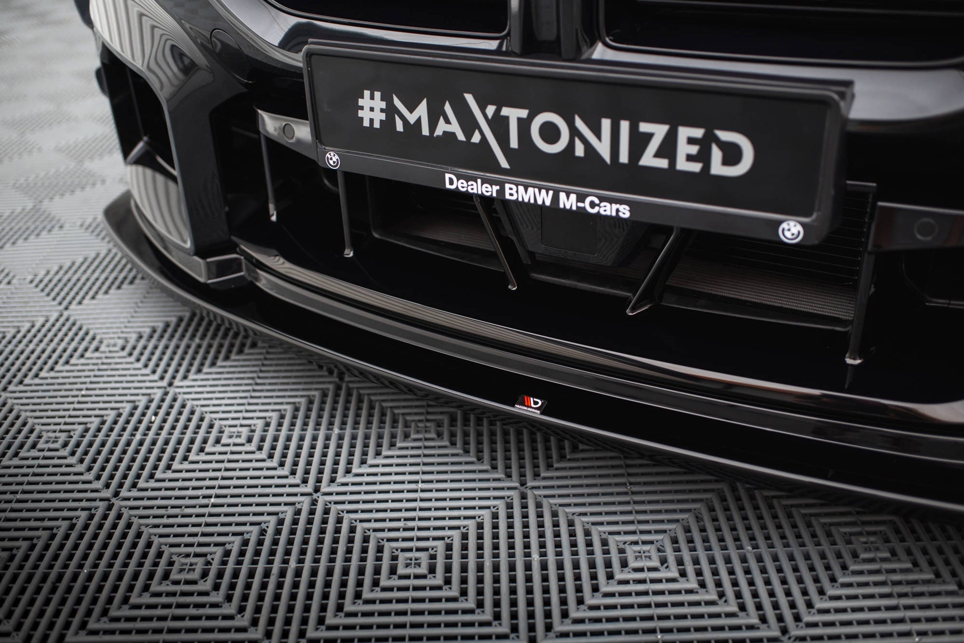 Maxton Front Ansatz V.4 für BMW M2 G87 schwarz Hochglanz