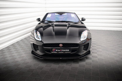 Maxton Front Ansatz V.2 für Jaguar F-Type Mk1 Facelift schwarz Hochglanz