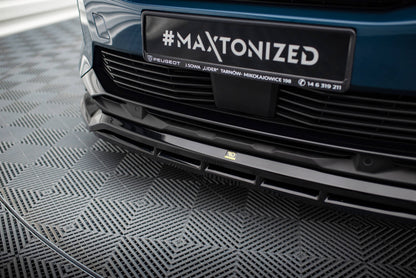 Maxton Front Ansatz für Peugeot 3008 GT-Line Mk2 Facelift schwarz Hochglanz