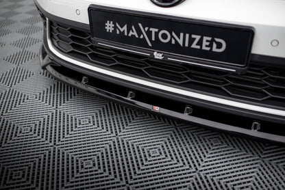 Maxton Front Ansatz V.2 für Volkswagen Polo GTI Mk6 Facelift schwarz Hochglanz