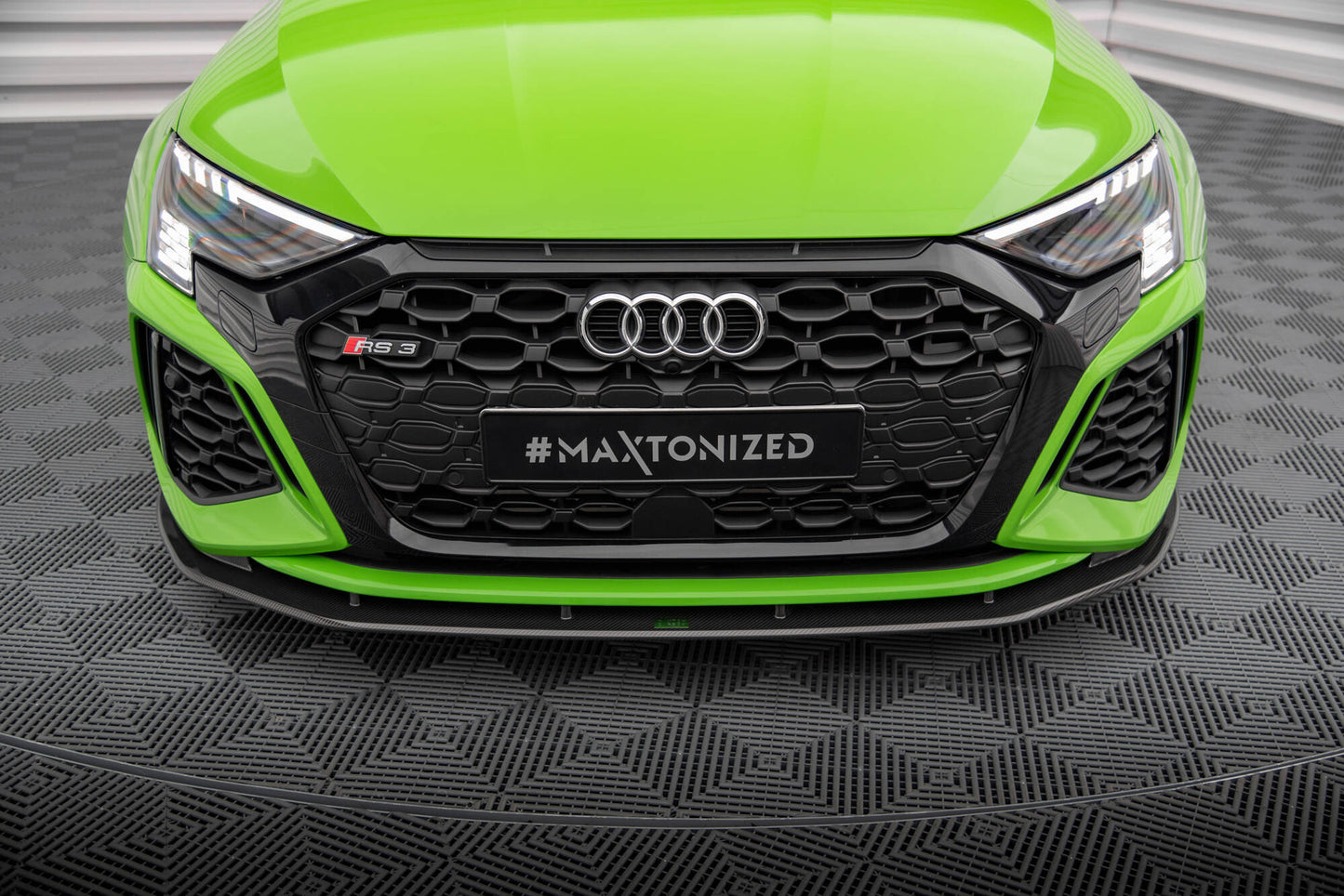 Maxton Set od Carbon Splitters Audi RS3 8Y Limousine schwarz matt