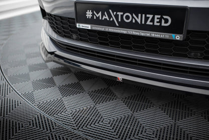 Maxton Front Ansatz V.2 für Skoda Kodiaq Sportline Mk1 Facelift schwarz Hochglanz