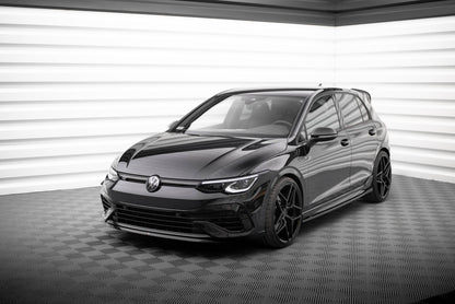 Maxton Front Ansatz V.7 für Volkswagen Golf R Mk8 schwarz Hochglanz