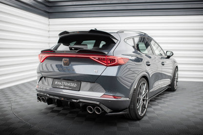 Maxton Höher Spoiler CAP für 3D Cupra Formentor Mk1 schwarz Hochglanz