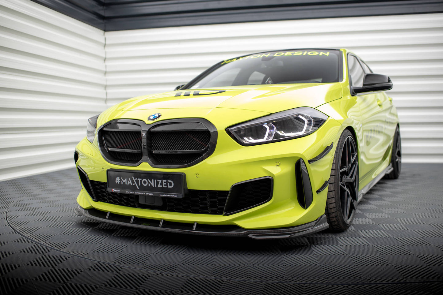 Maxton Set of Carbon Fiber Splitters BMW 1er F40 M-Paket / M135i schwarz matt