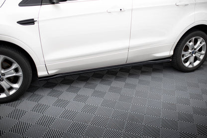 Maxton Seitenschweller Ansatz für Ford Kuga ST-Line Mk2 schwarz Hochglanz