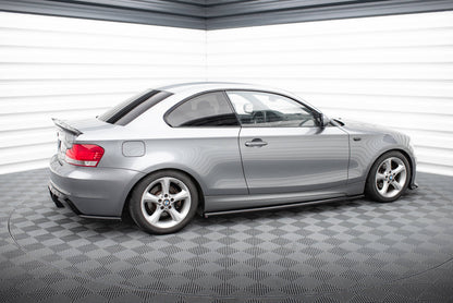Maxton Seitenschweller Ansatz für BMW 1er M-Paket E82 schwarz Hochglanz
