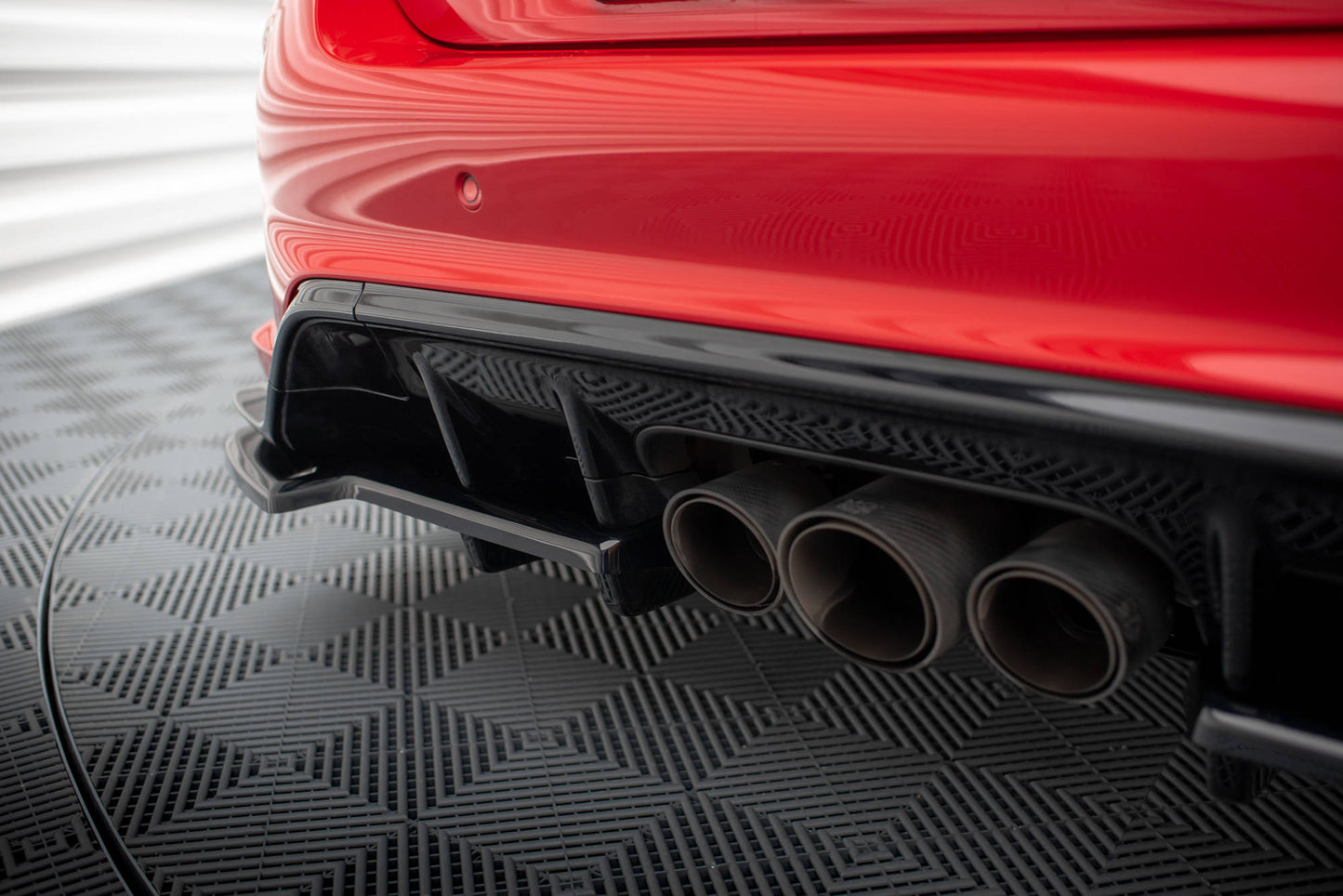 Maxton Mittlerer Diffusor Heck Ansatz DTM Look für V.1 + Flaps Honda Civic Type-R Mk 11