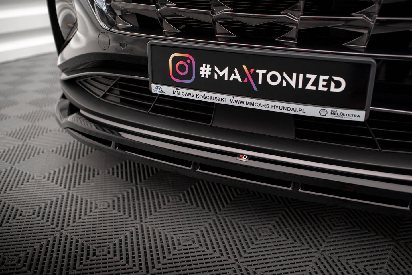 Maxton Front Ansatz V.2 für Hyundai Tucson Mk4 schwarz Hochglanz