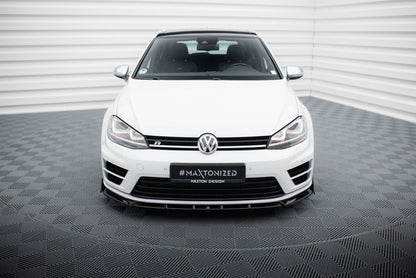 Maxton Front Ansatz V.5 +Flaps für Volkswagen Golf R Mk7