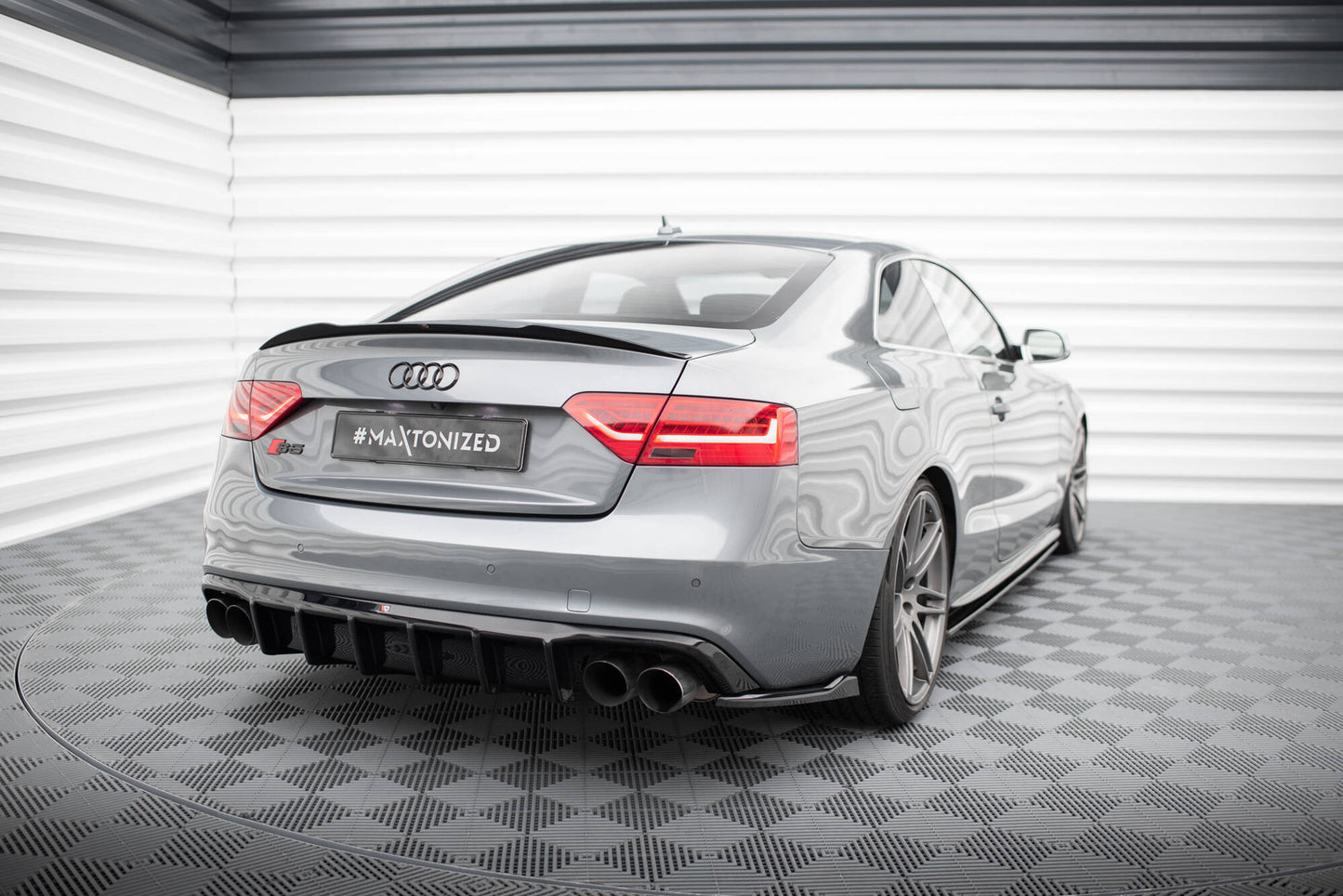Maxton Diffusor Heck Ansatz für Audi S5 Coupe / Sportback 8T Facelift