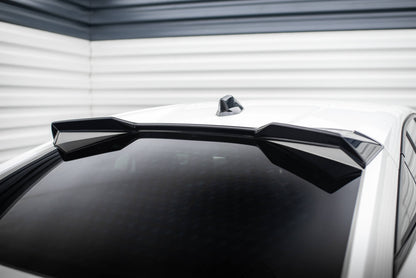 Maxton Höher Spoiler CAP für 3D Peugeot 408 Mk1 schwarz Hochglanz