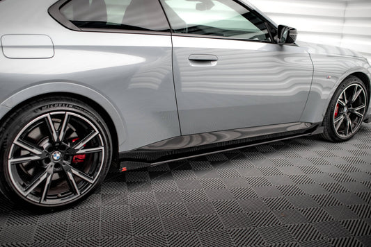 Maxton Street Pro Seitenschweller Ansatz für + Flaps BMW 2 Coupe M-Paket / M240i G42 schwarz Hochglanz