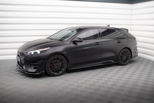 Maxton Seitenschweller Ansatz für Kia Proceed GT Mk1 Facelift / Ceed GT Mk3 Facelift  schwarz Hochglanz