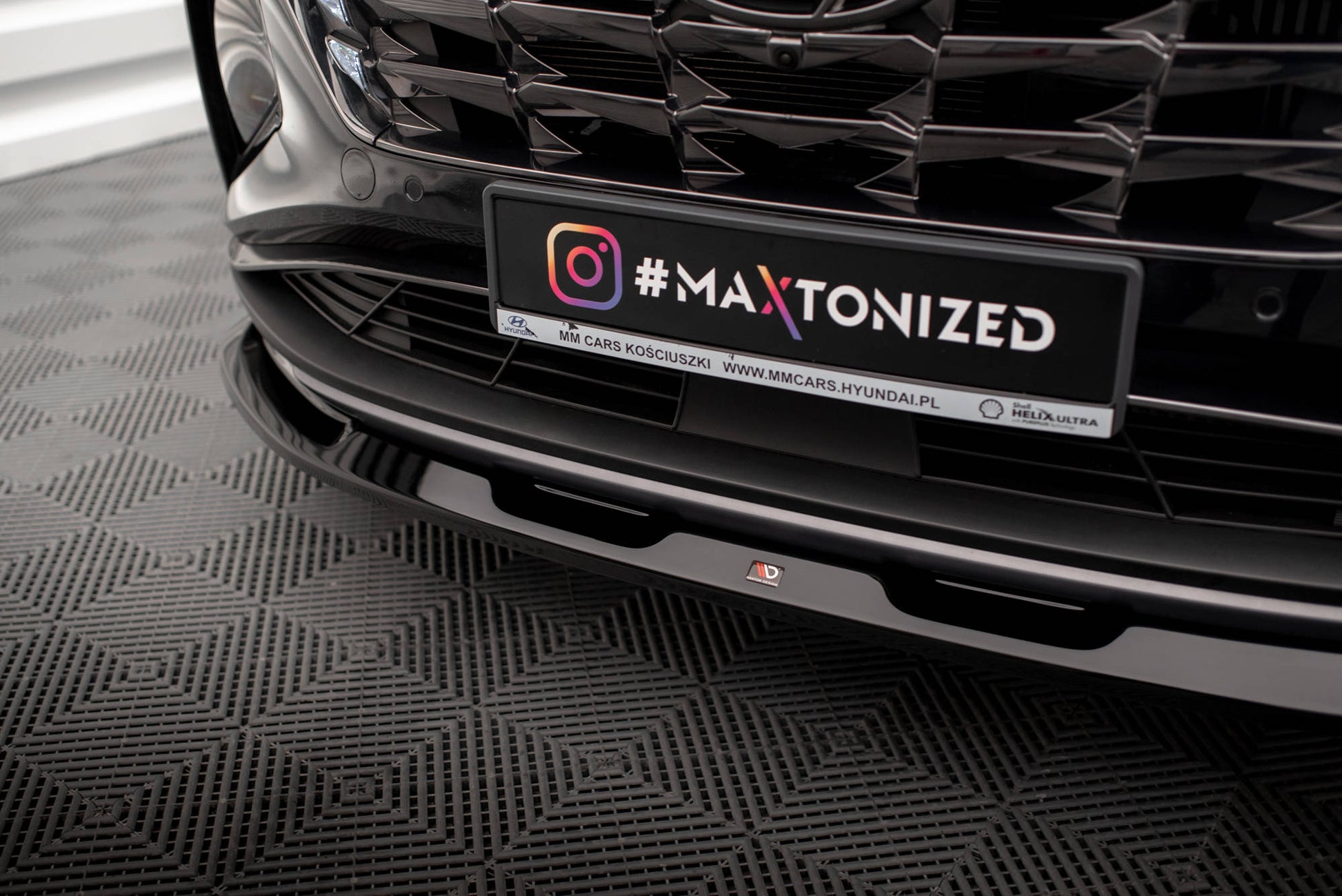 Maxton Front Ansatz V.1 für Hyundai Tucson Mk4 schwarz Hochglanz