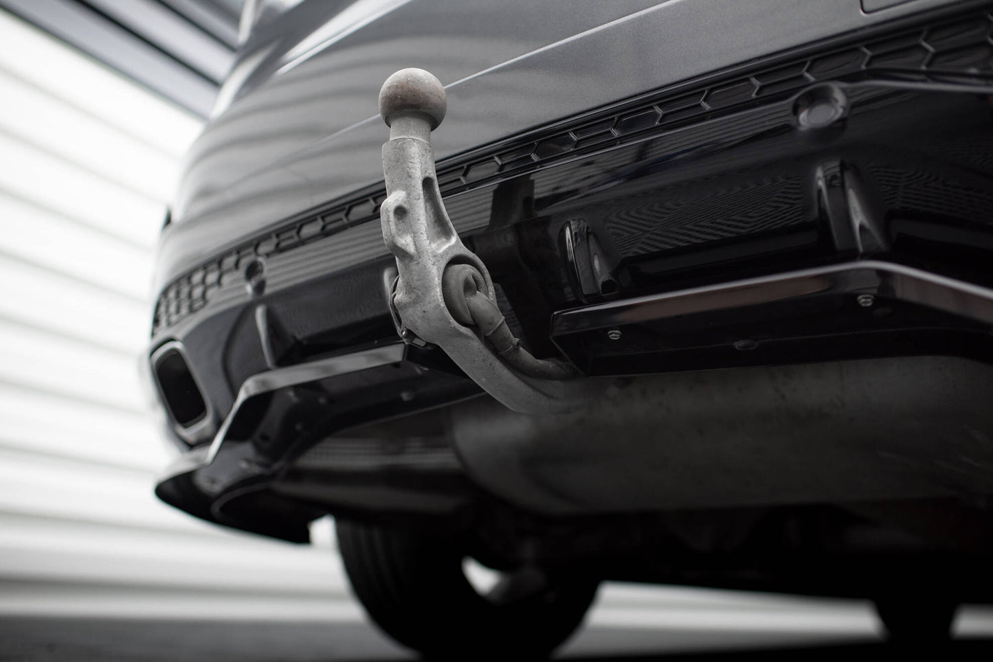 Maxton Mittlerer Diffusor Heck Ansatz DTM Look für Ford S-Max ST-Line Mk2 schwarz Hochglanz