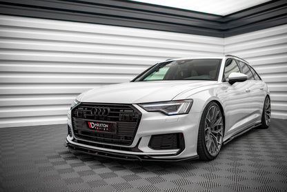 Maxton Front Ansatz V.3 für Audi A6 S-Line / S6 C8  schwarz Hochglanz