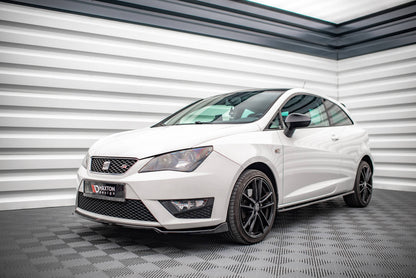 Maxton Front Ansatz V.1 für Seat Ibiza FR SC Mk4 Facelift schwarz Hochglanz