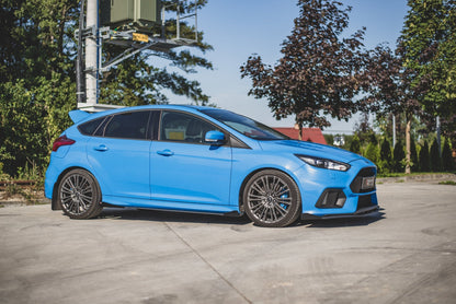 Maxton Robuste Racing Seitenschweller Ansatz für für + Flaps Ford Focus RS Mk3 schwarz Hochglanz
