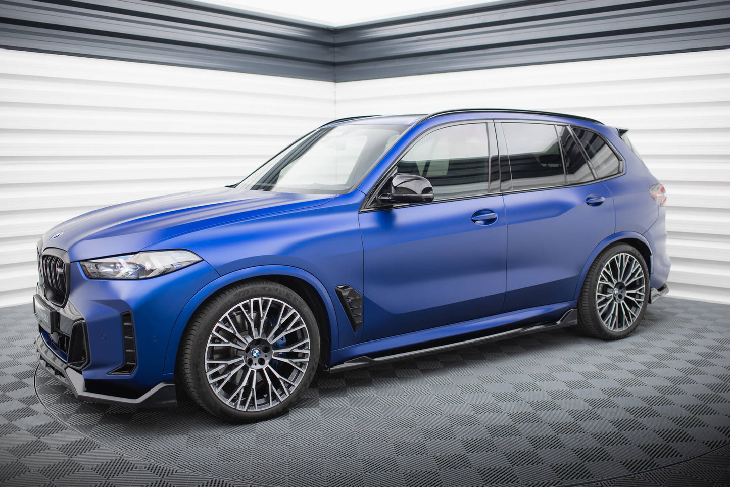 Maxton Seitenschweller Ansatz für V.2 für BMW X5 M-Paket G05 Facelift schwarz Hochglanz