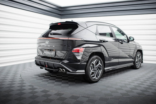 Maxton Spoiler CAP für Hyundai Kona N-Line Mk2 schwarz Hochglanz