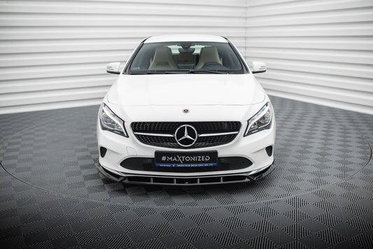 Maxton Front Ansatz für Mercedes-Benz CLA C117 Facelift schwarz Hochglanz