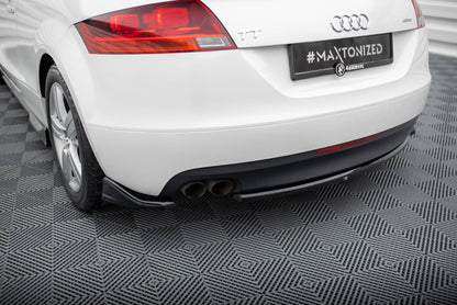 Maxton Heck Ansatz Flaps Diffusor für Audi TT 8J schwarz Hochglanz