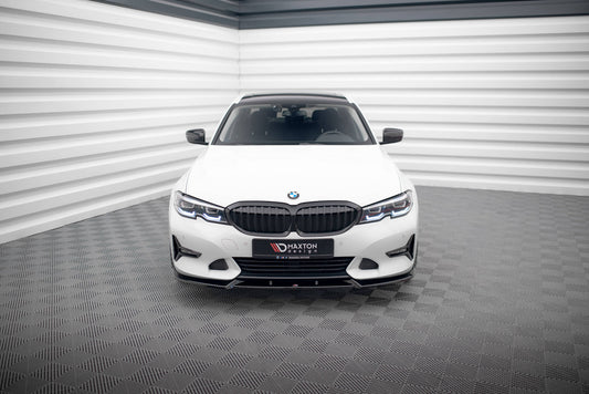 Maxton Front Ansatz V.1 für BMW 3er Sport Line G20 / G21 schwarz Hochglanz