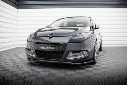 Maxton Front Ansatz V.1 für Renault Megane GT Mk3 Facelift schwarz Hochglanz