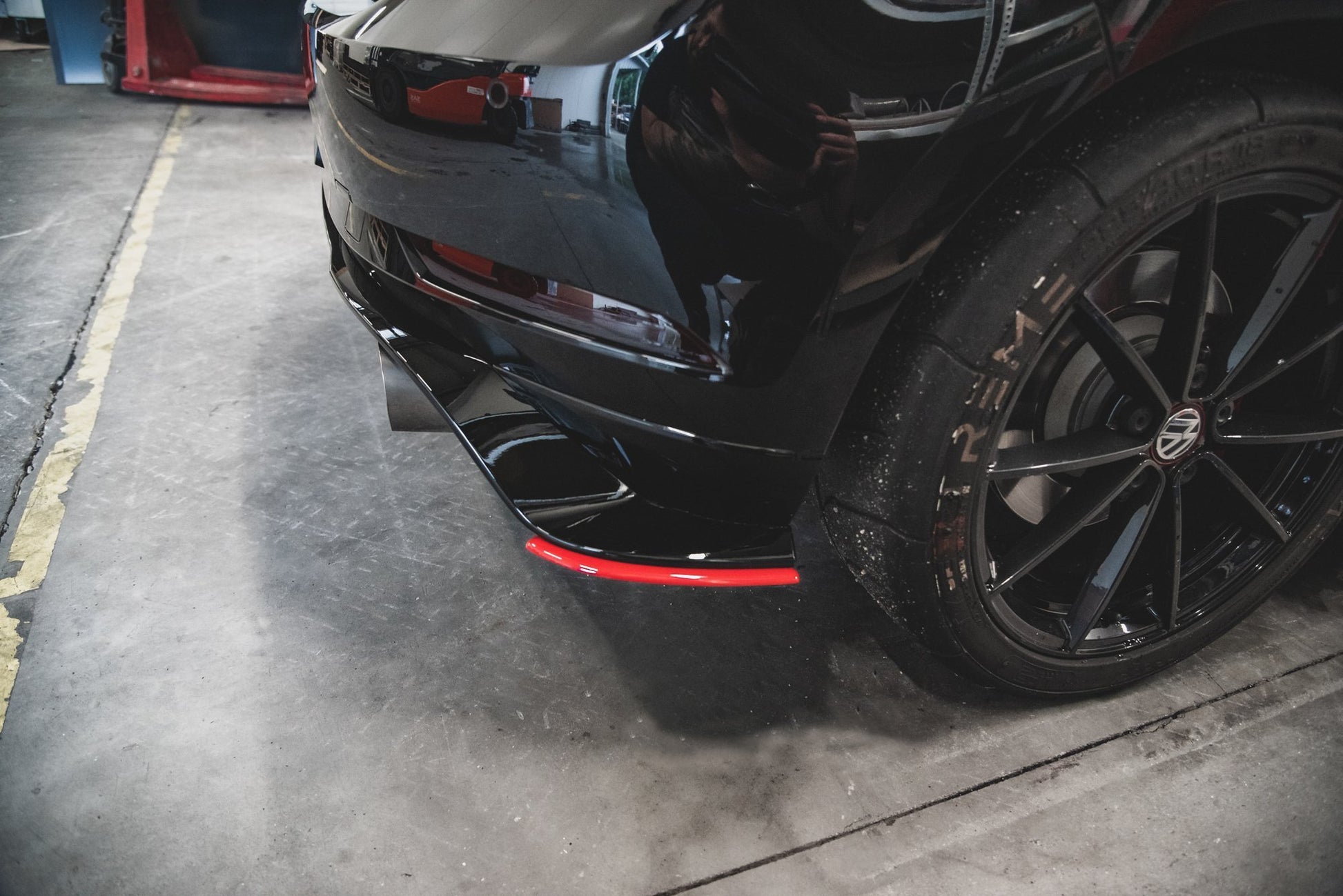 Maxton Heck Ansatz Flaps Diffusor für VW Golf 7 GTI TCR