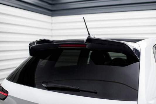 Maxton Spoiler CAP für 3D Volkswagen Polo GTI Mk6 Facelift schwarz Hochglanz