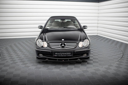 Maxton Front Ansatz V.2 für Mercedes-Benz CLK W209 schwarz Hochglanz