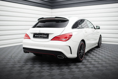 Maxton Spoiler CAP für Mercedes-Benz CLA Shooting Brake 45 AMG / AMG-Line C117 schwarz Hochglanz