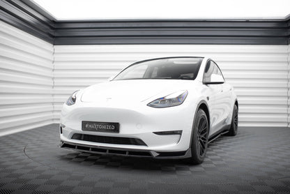 Maxton Front Ansatz V.2 für Tesla Model Y schwarz Hochglanz