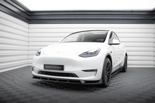 Maxton Front Ansatz V.2 für Tesla Model Y schwarz Hochglanz