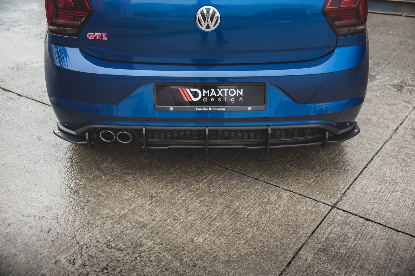 Maxton Robuste Racing Diffusor Heck Ansatz für Volkswagen Polo GTI Mk6