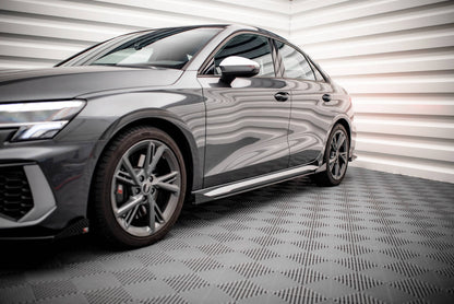 Maxton Side Flaps Audi S3/A3 S-Line 8Y schwarz Hochglanz