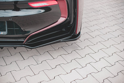 Maxton Mittlerer Diffusor Heck Ansatz DTM Look für BMW i8 schwarz matt