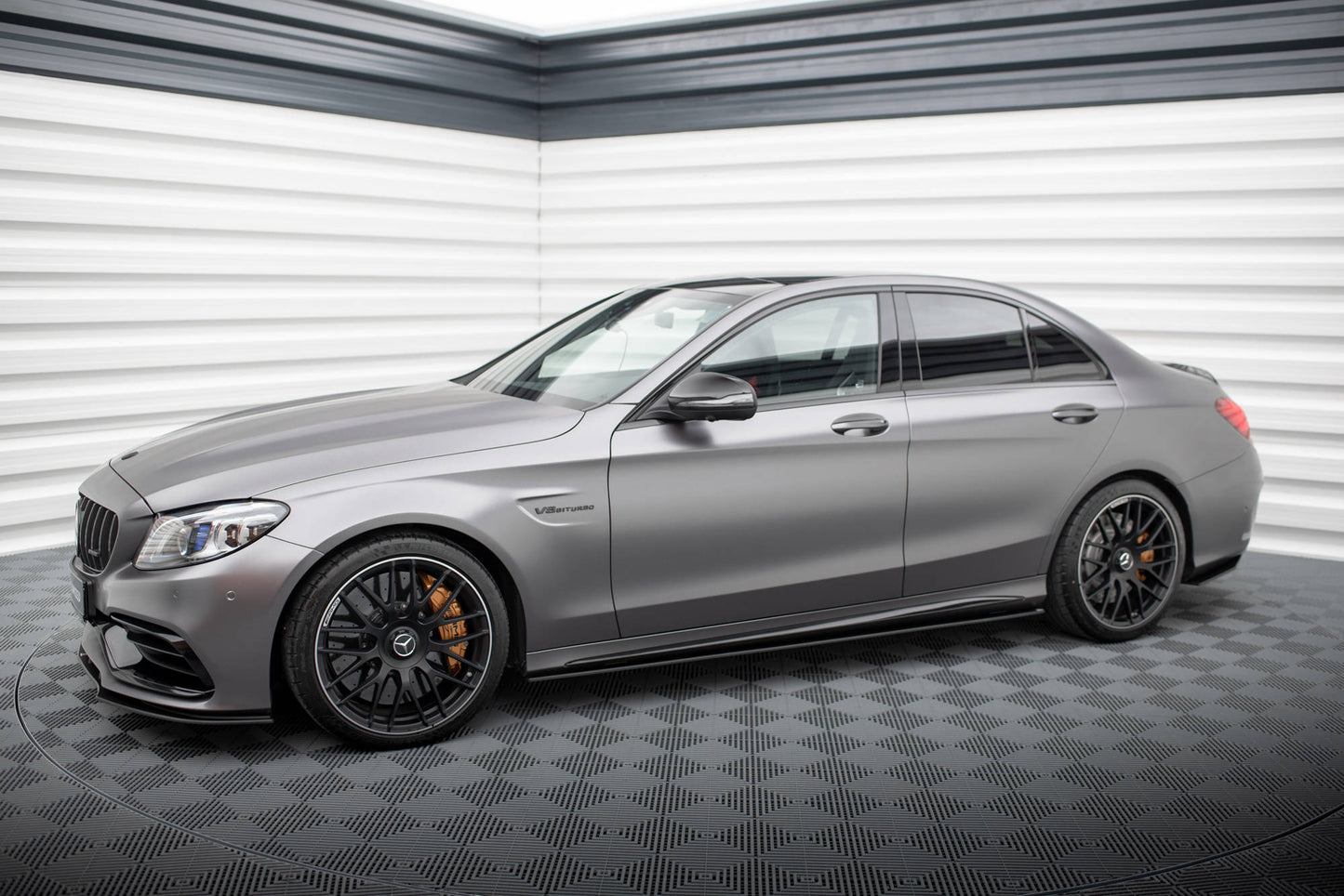 Maxton Street Pro Seitenschweller Ansatz für Mercedes-AMG C63 Limousine / Kombi W205 Facelift