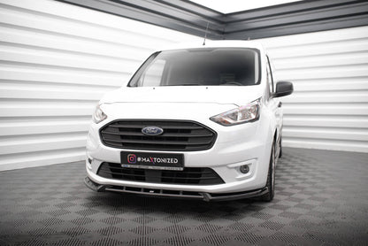 Maxton Front Ansatz V.2 für Ford Transit Connect Mk2 Facelift schwarz Hochglanz