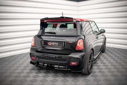 Maxton Heck Ansatz Flaps Diffusor V.2 für Mini Cooper John Cooper Works R56 schwarz Hochglanz