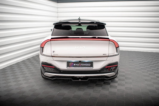 Maxton Höher Spoiler CAP für Kia EV6 GT-Line Mk1 schwarz Hochglanz
