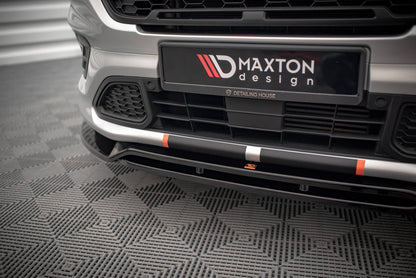 Maxton Front Ansatz für Ford Transit Custom ST-Line Mk1 Facelift schwarz matt