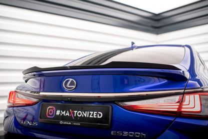 Maxton Spoiler CAP für Lexus ES F Sport Mk7 schwarz Hochglanz