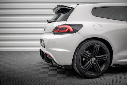 Maxton Street Pro Heck Ansatz Flaps Diffusor +Flaps für Volkswagen Scirocco R Mk3 schwarz Hochglanz