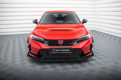 Maxton Street Pro Front Ansatz für +Flaps für + Flaps Honda Civic Type-R Mk 11 schwarz Hochglanz