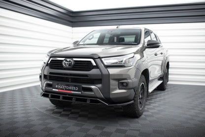 Maxton Front Ansatz für Toyota Hilux Invincible Mk8 Facelift schwarz Hochglanz